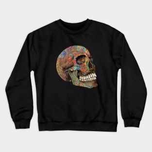 Colorful Human Skull Crewneck Sweatshirt